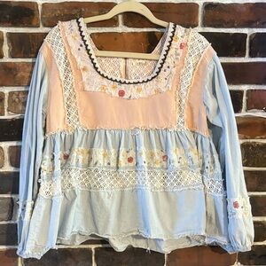 Bohemian Lace Patchwork Top